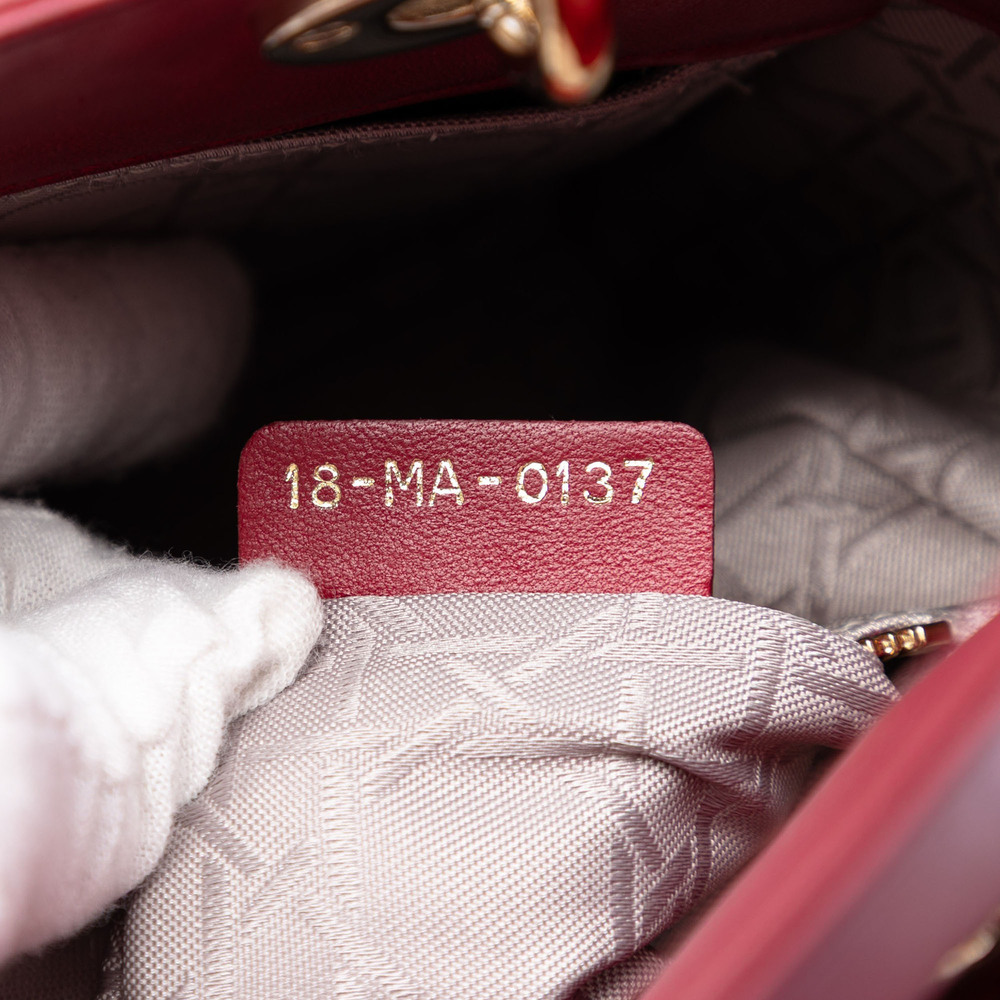 Pre-Loved Dior Small Lambskin Cannage My ABCDior Lady Dior - Picture 6 of 7